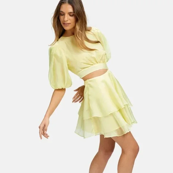 Bardot | Dresses | Bardot Enya Organza Mini Dress Sunshine Size Xs |  Poshmark